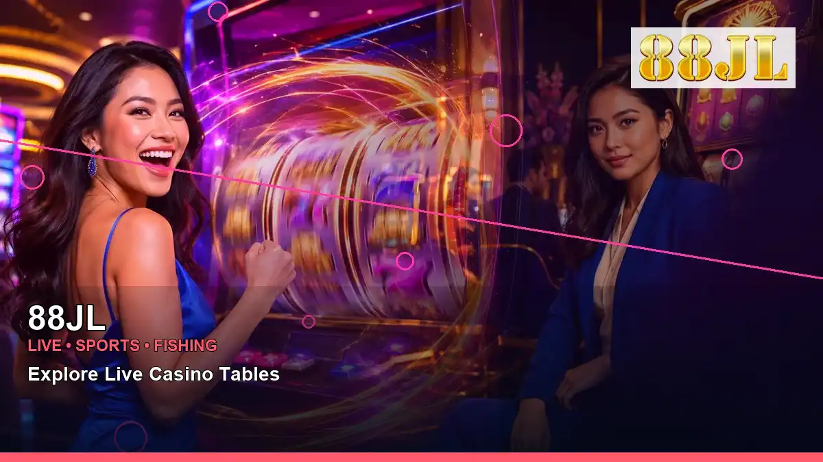 88JL neon-lit neon jackpot slot games in a left-framed layout for Philippine players